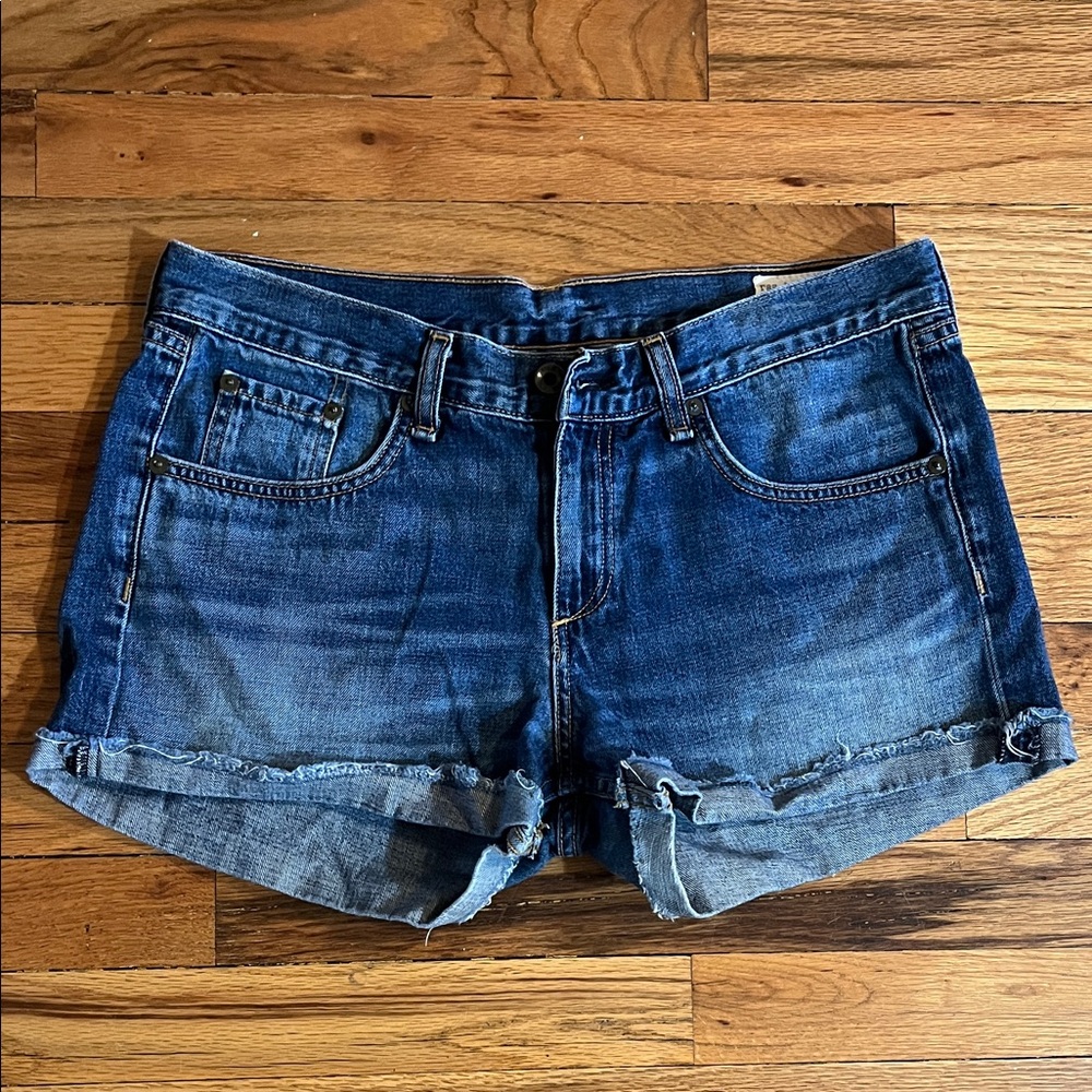 rag & bone Dark Blue Jean Shorts